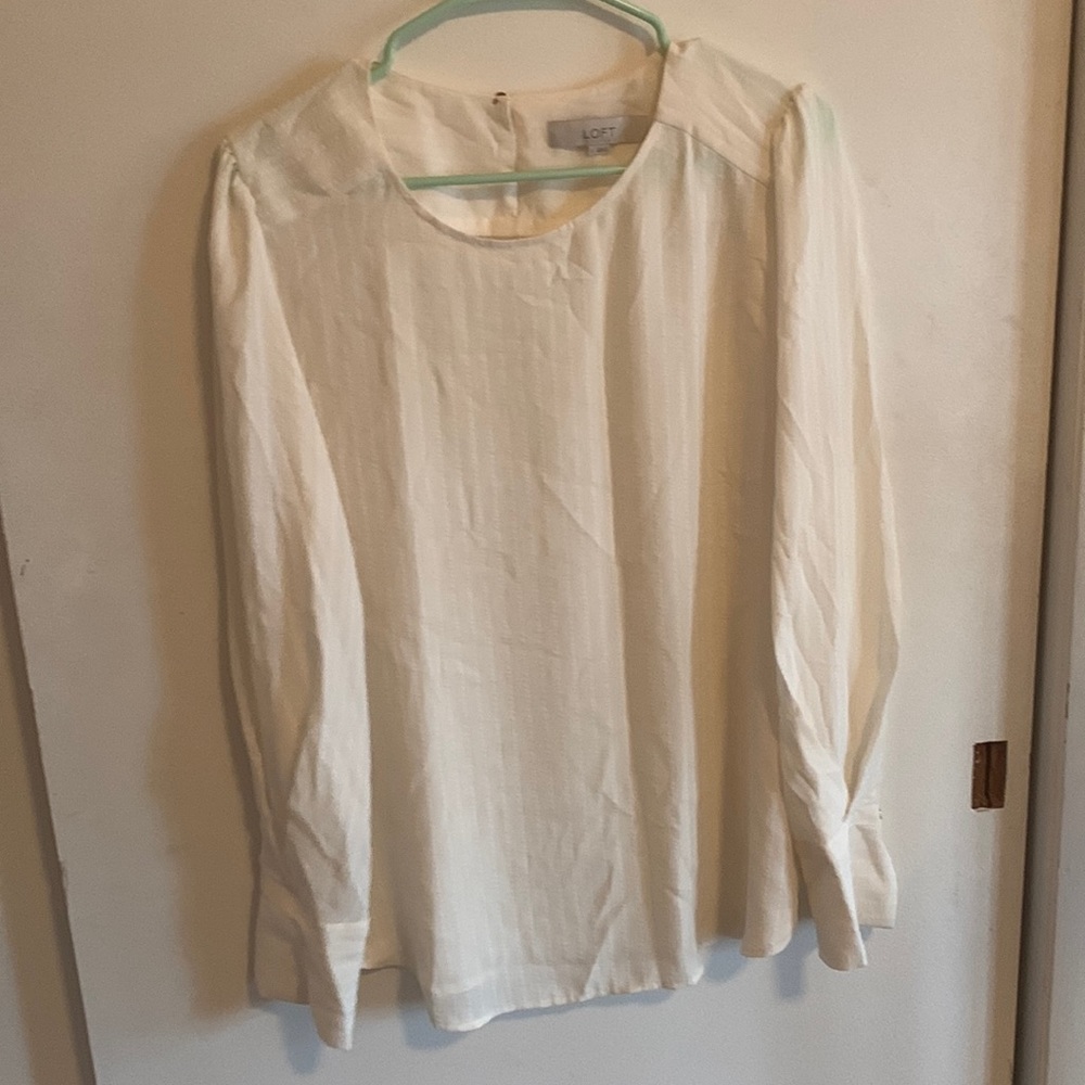LOFT, size Large, white shirt